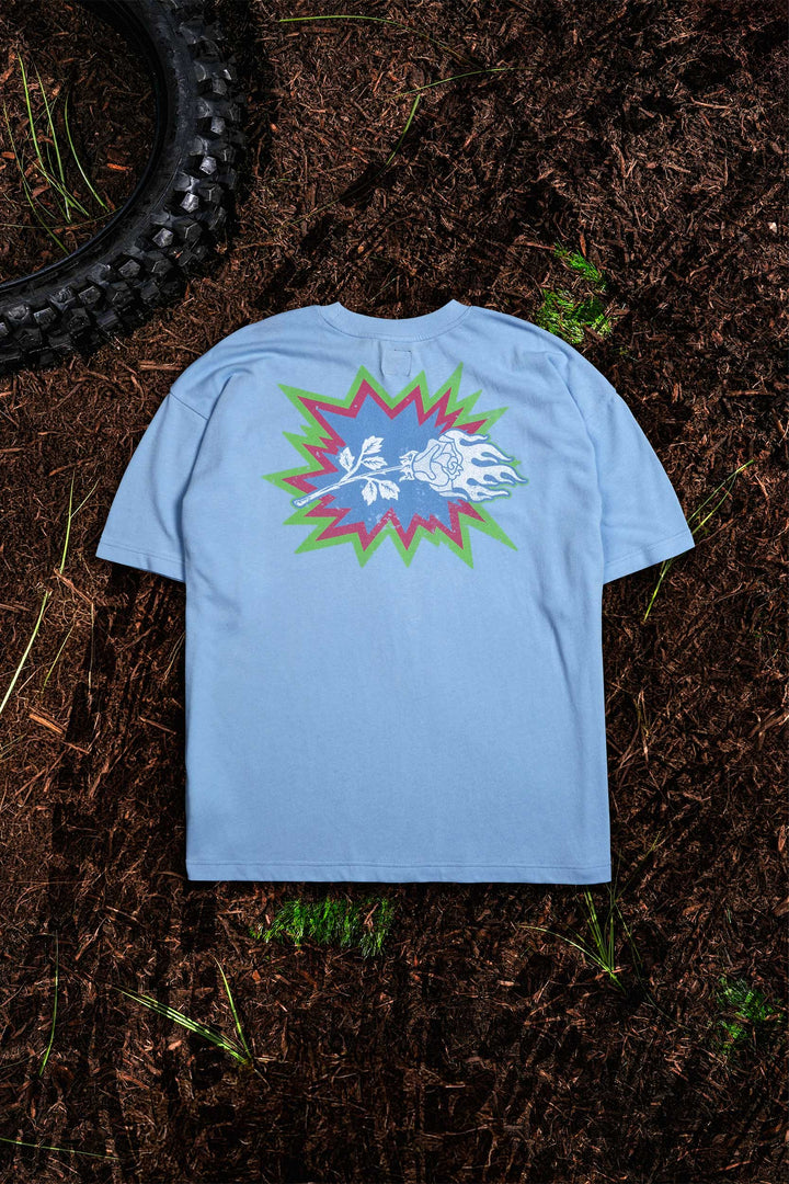 Powerpuff Girls Run The World American Classic Oversized Tee in Pale Blue