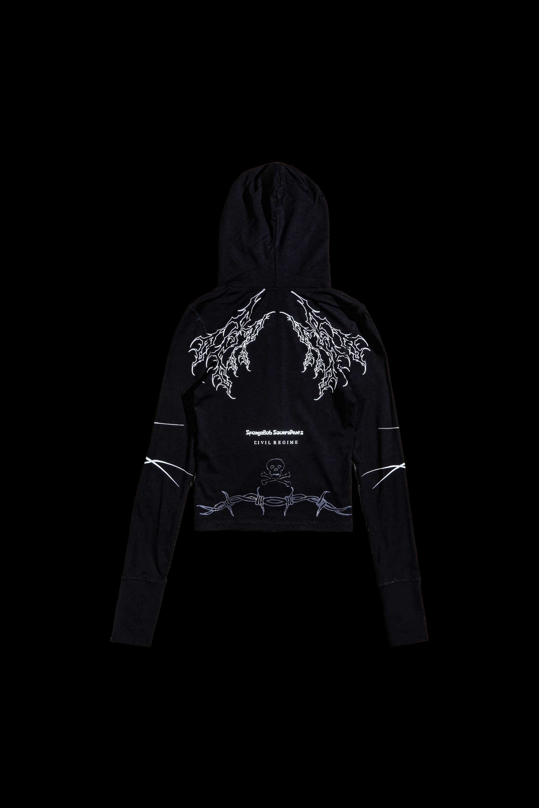 Anchor Love Pookie Zip Up Hoodie in Black