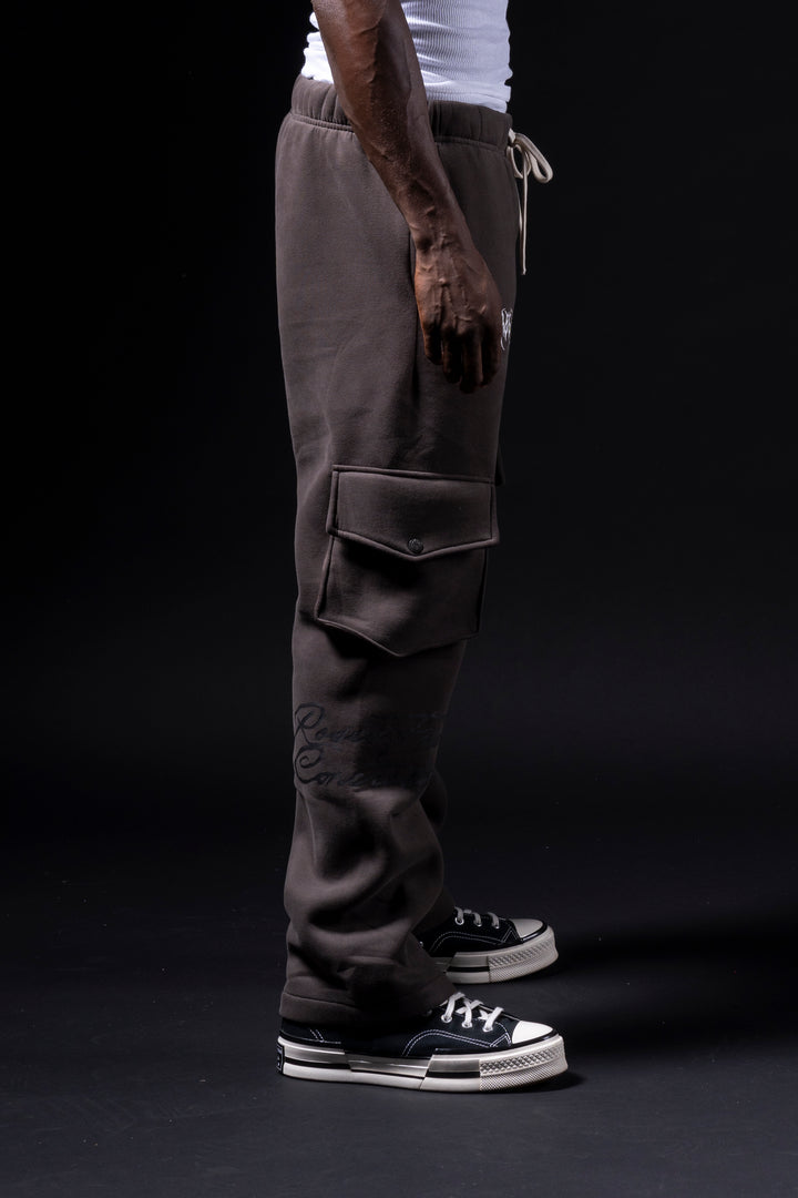 Enter Our Chaos Wide Leg Cargo Pants in Vintage Black