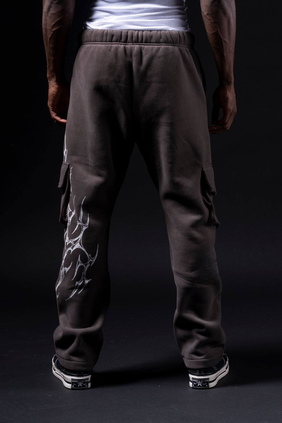 Enter Our Chaos Wide Leg Cargo Pants in Vintage Black