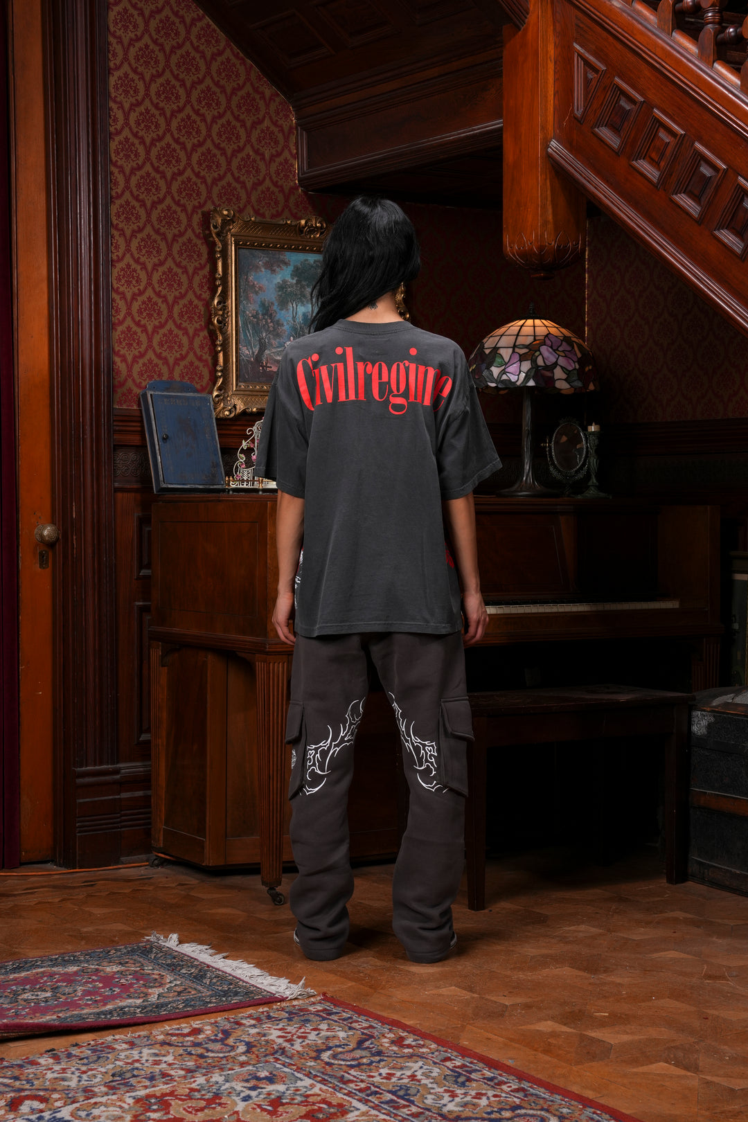 Jason "Side By Side" 199X Oversized Tee in Vintage Ashes