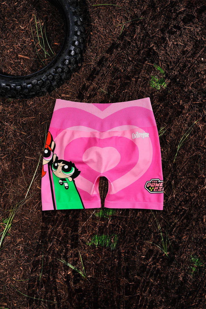 Powerpuff Girls Kelly Seamless Shorts in Powerpuff Girls Wash