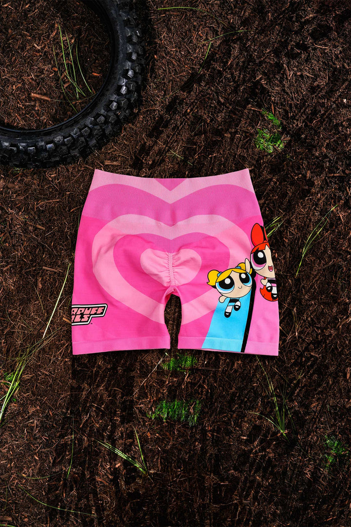 Powerpuff Girls Kelly Seamless Shorts in Powerpuff Girls Wash