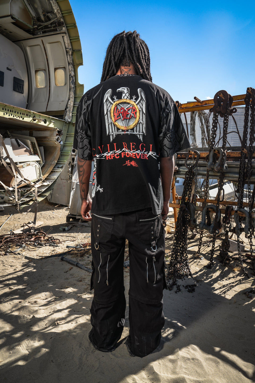 Root Of All SBS 199X Oversized Tee in Vintage Black
