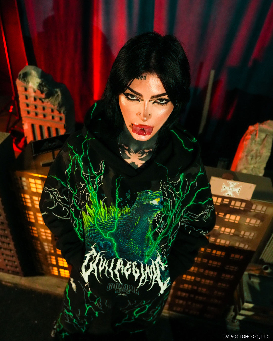 Electric Rage Forever Hoodie in Black