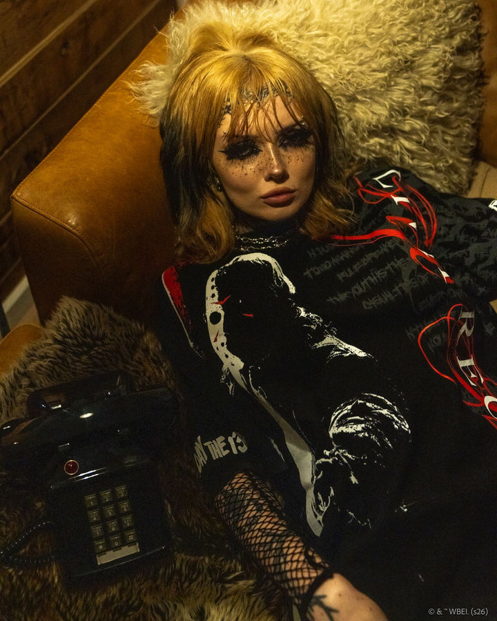 Camp Blood "Side By Side" 199X Oversized Tee in Vintage Black