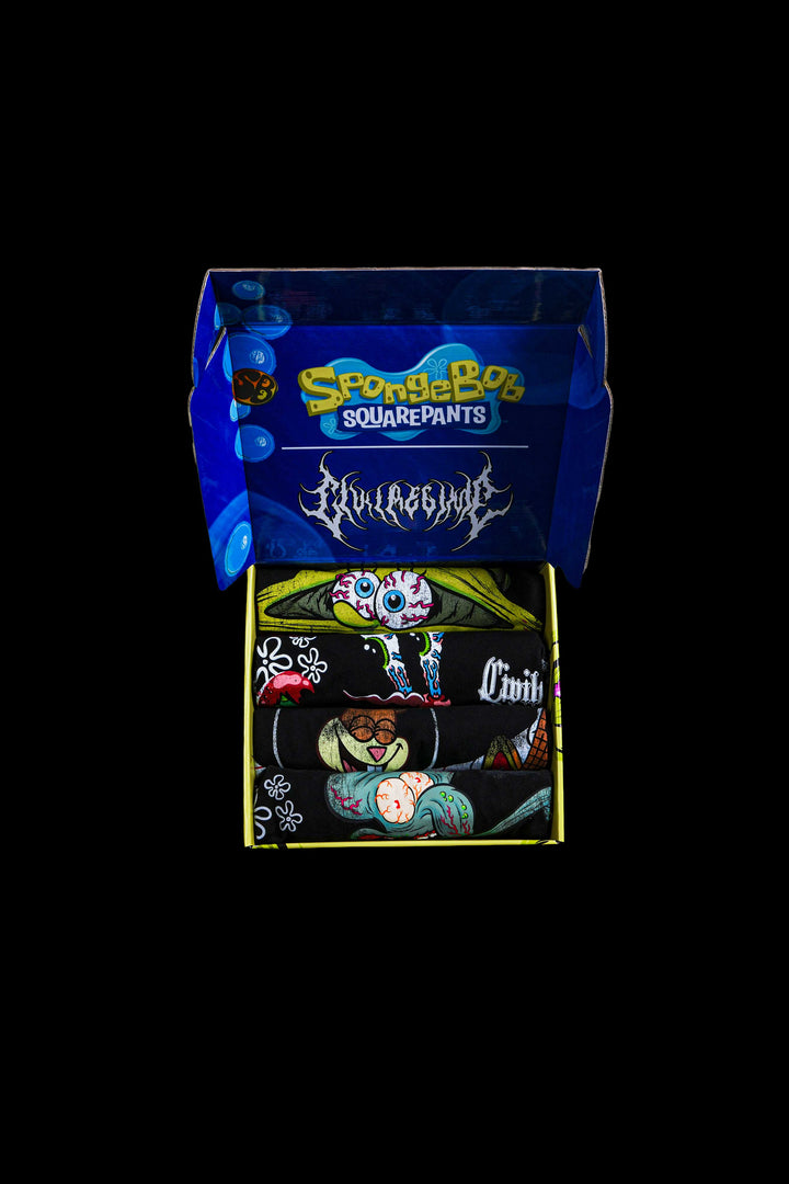 Spongebob Side By Side 199X Tee "Box Set" in Vintage Black