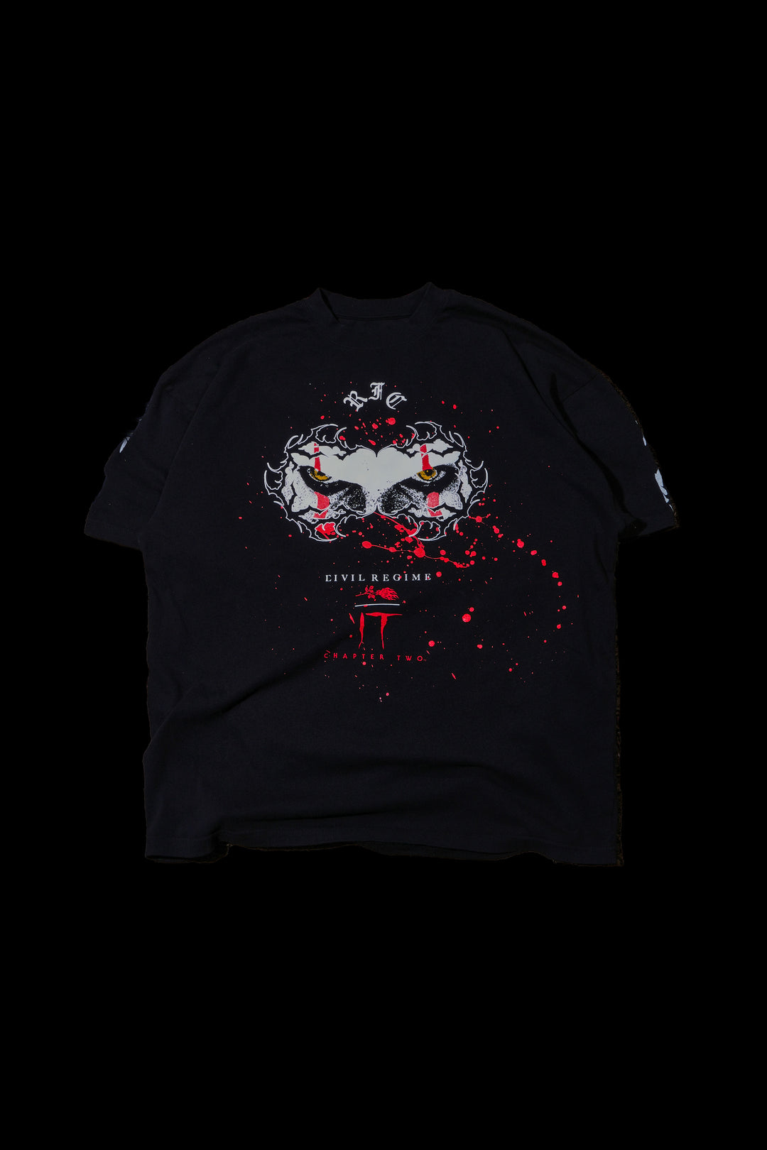 Yellow Eyes American Classic Oversized Tee in Black