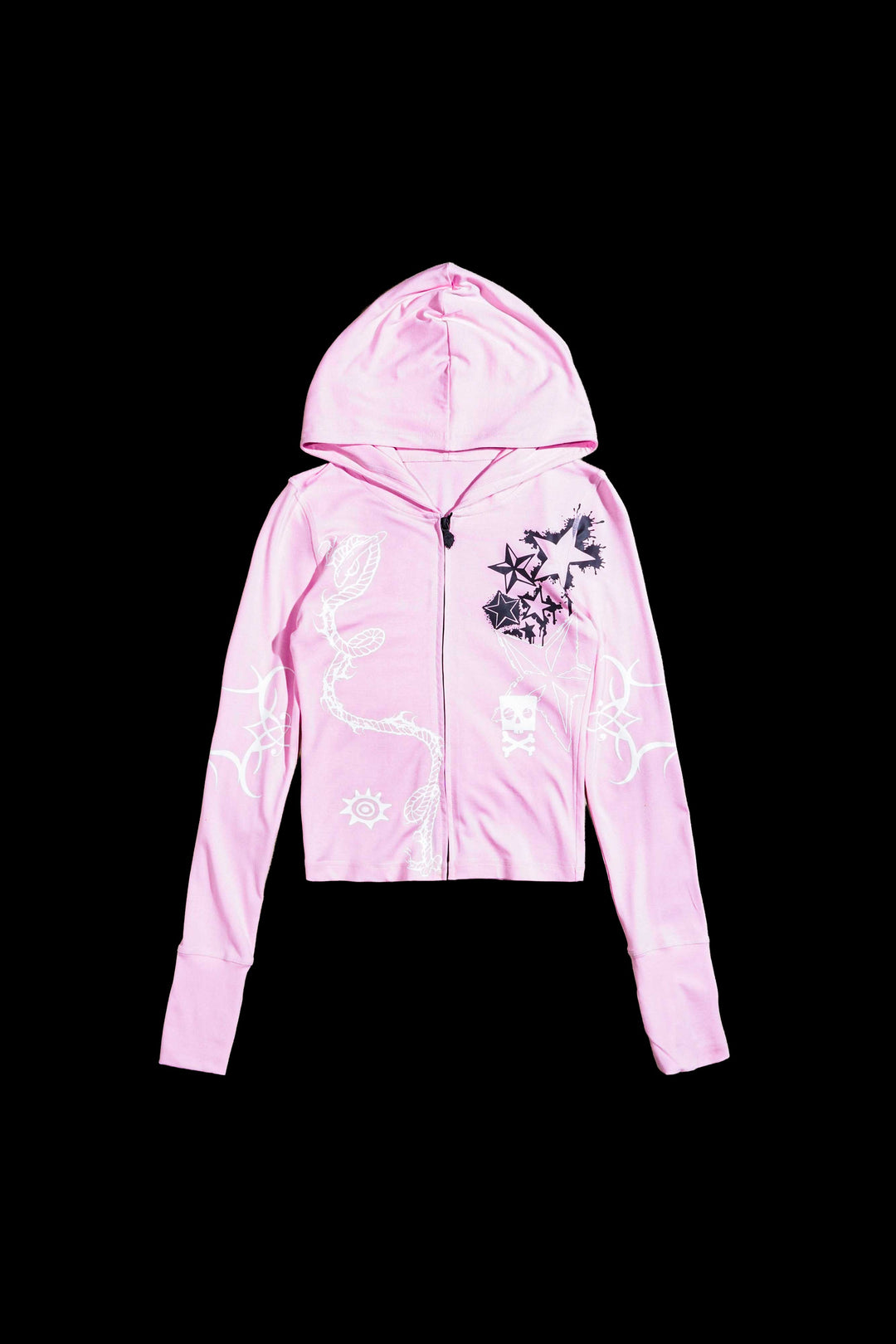 Anchor Love Pookie Zip Up Hoodie in Lux Pink