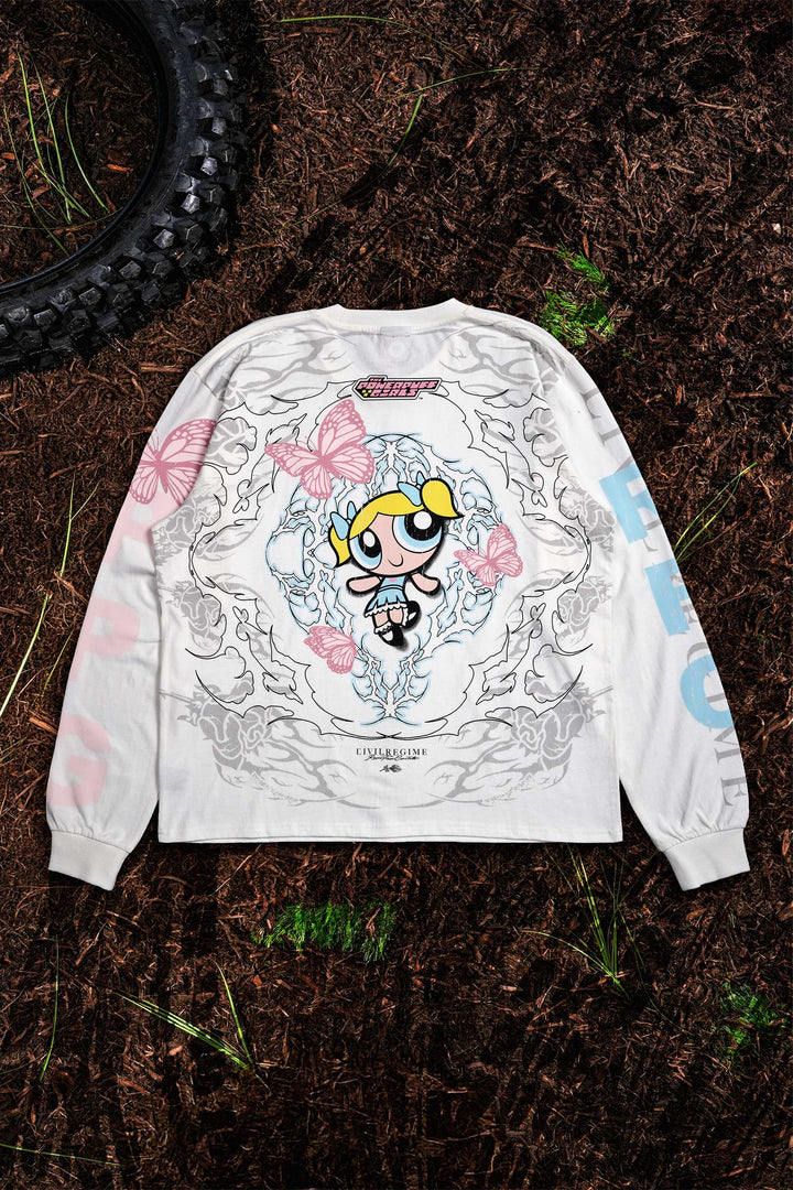 Bubbles Harmony Midnight L/S Tee in White