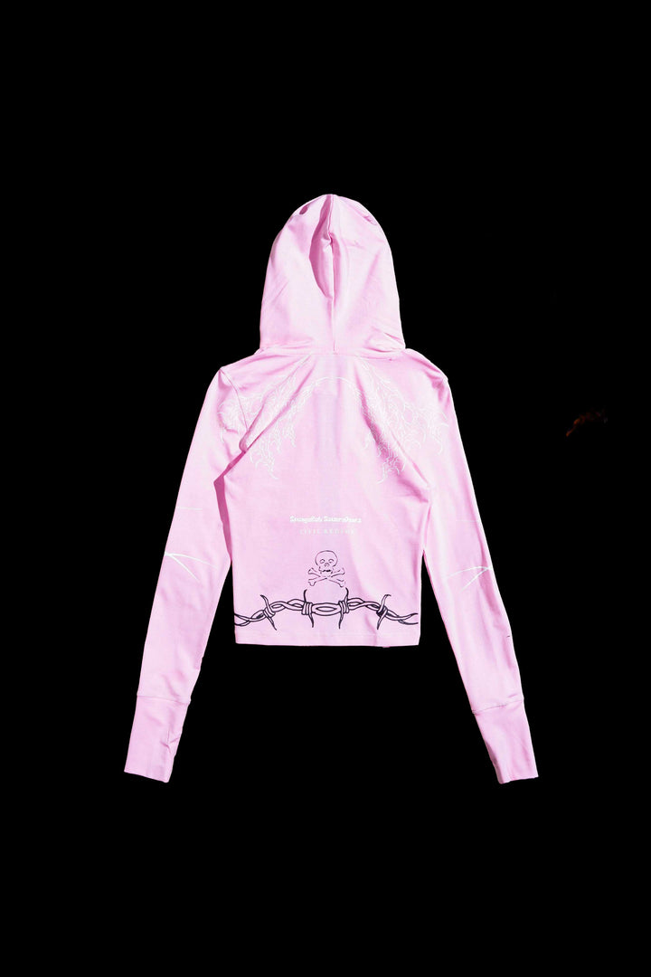 Anchor Love Pookie Zip Up Hoodie in Lux Pink
