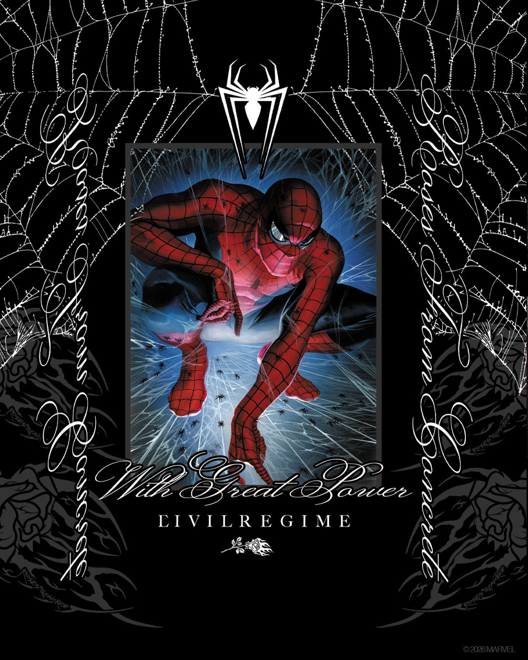 Spider Sense American Classic Oversized Tee in Black