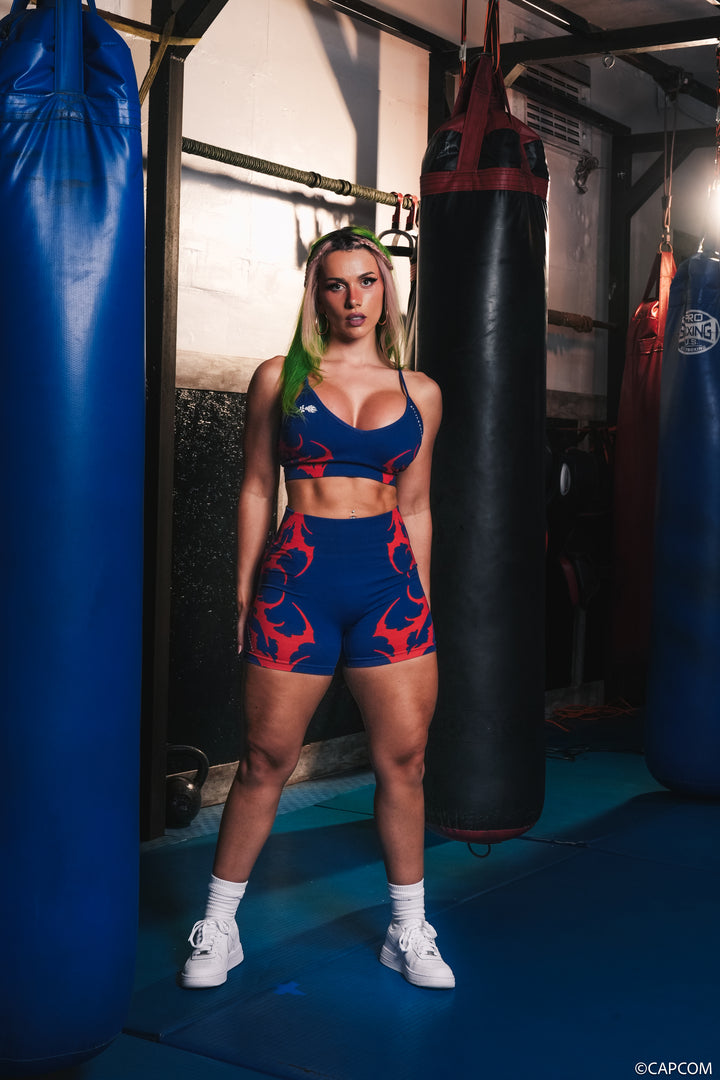 Alpha Aura Kelly Seamless Shorts in Blue