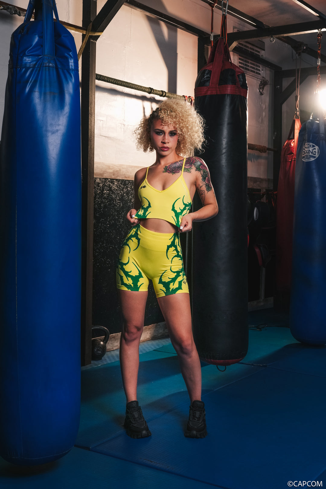 Alpha Aura Kelly Seamless Shorts in Yellow