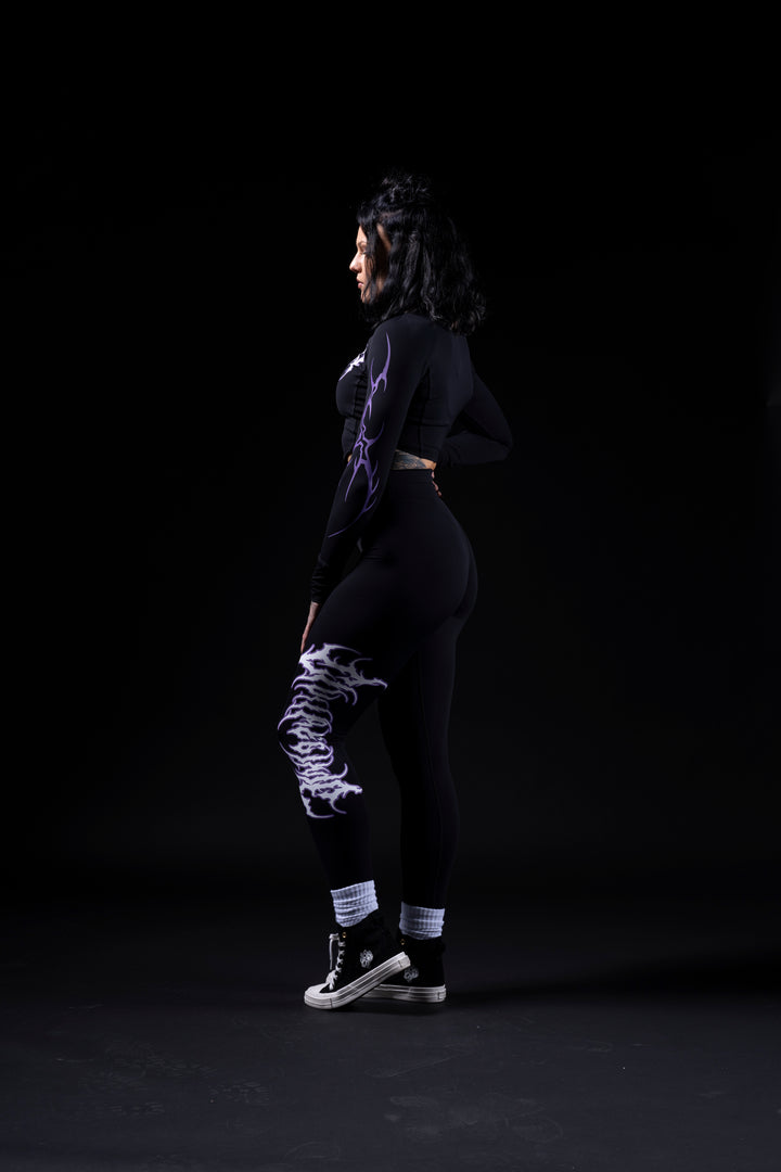 Civil Metal Core Quick Dry Leggings in Black