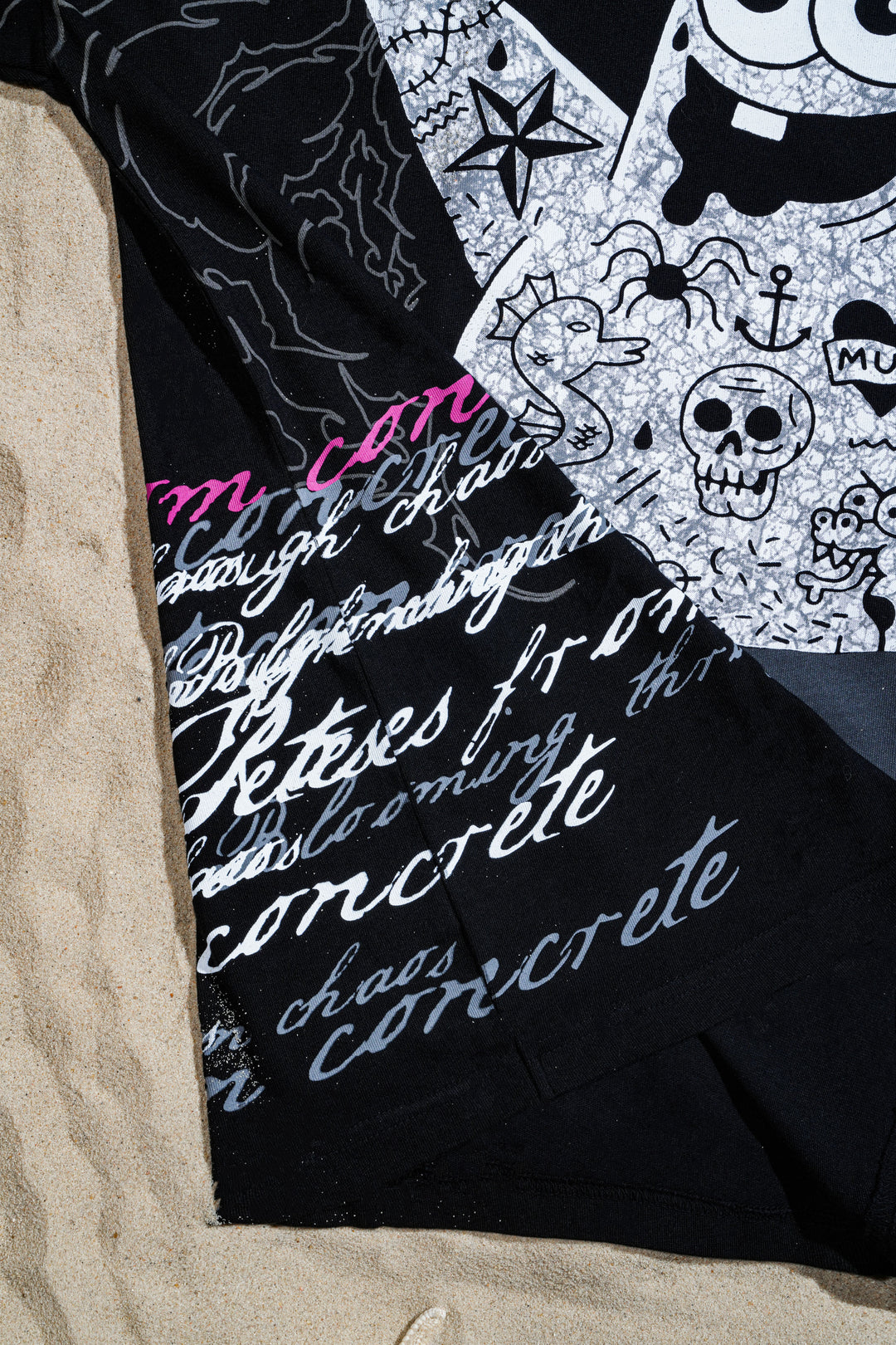 Tats On Pat American Classic Oversized Tee in Black