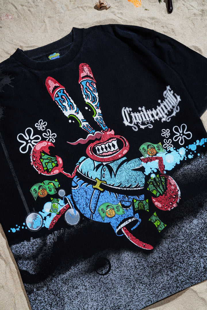 Moneys Money "Side By Side" 199X Oversized Tee in Vintage Black