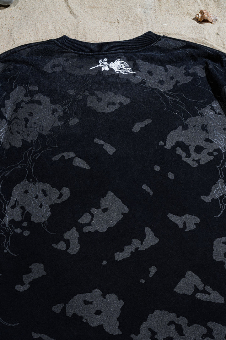 Dystopic Bottom "Side By Side" 199X Oversized Tee in Vintage Black