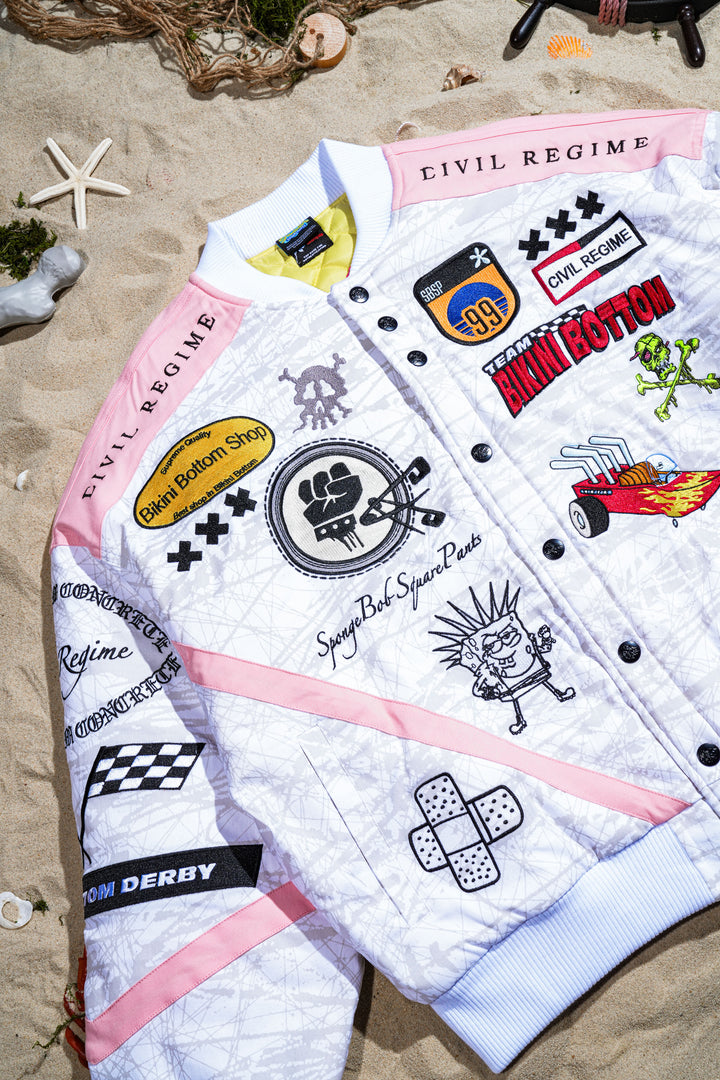 Team Bikini Bottom Racing Jacket in White