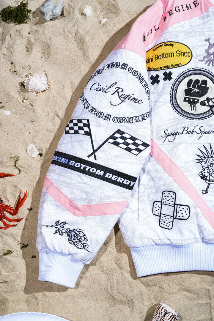 Team Bikini Bottom Racing Jacket in White