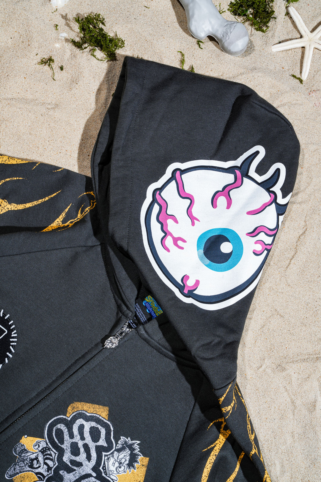 Sponge Of Doom Destroy Hoodie in Vintage Ashes