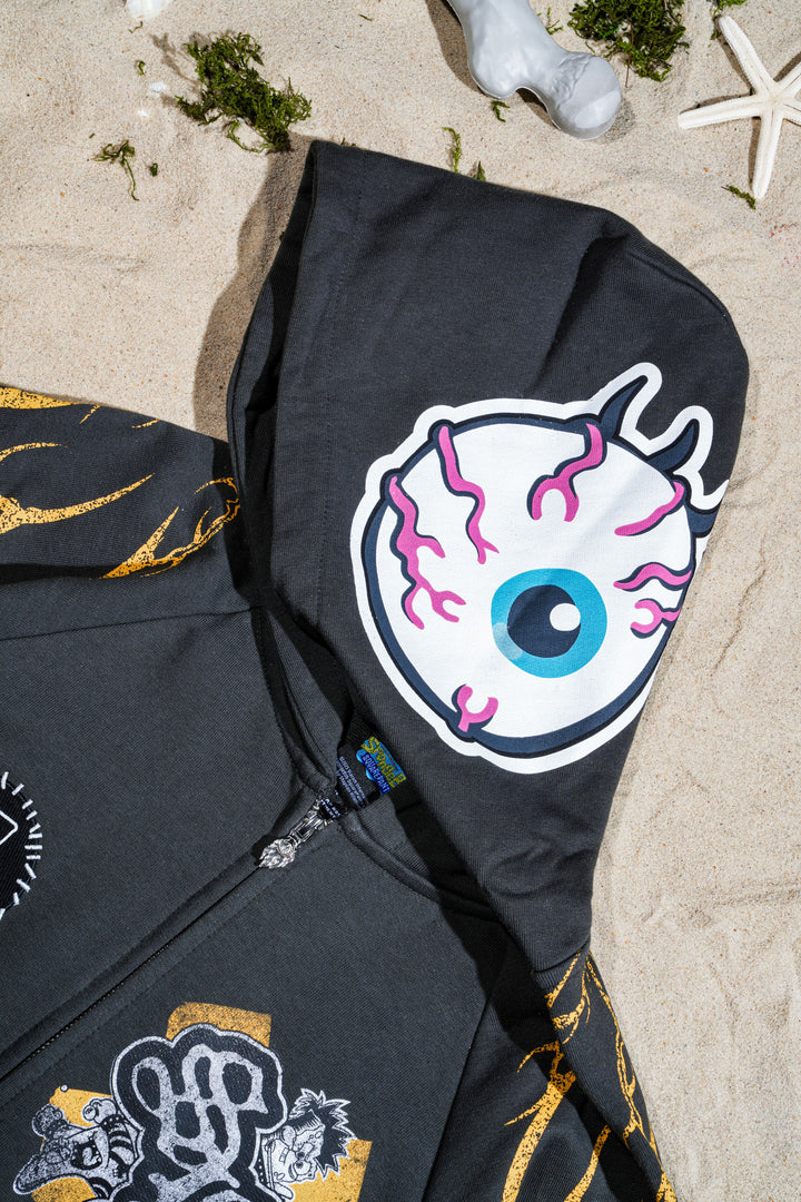 Sponge Of Doom Destroy Hoodie in Vintage Ashes