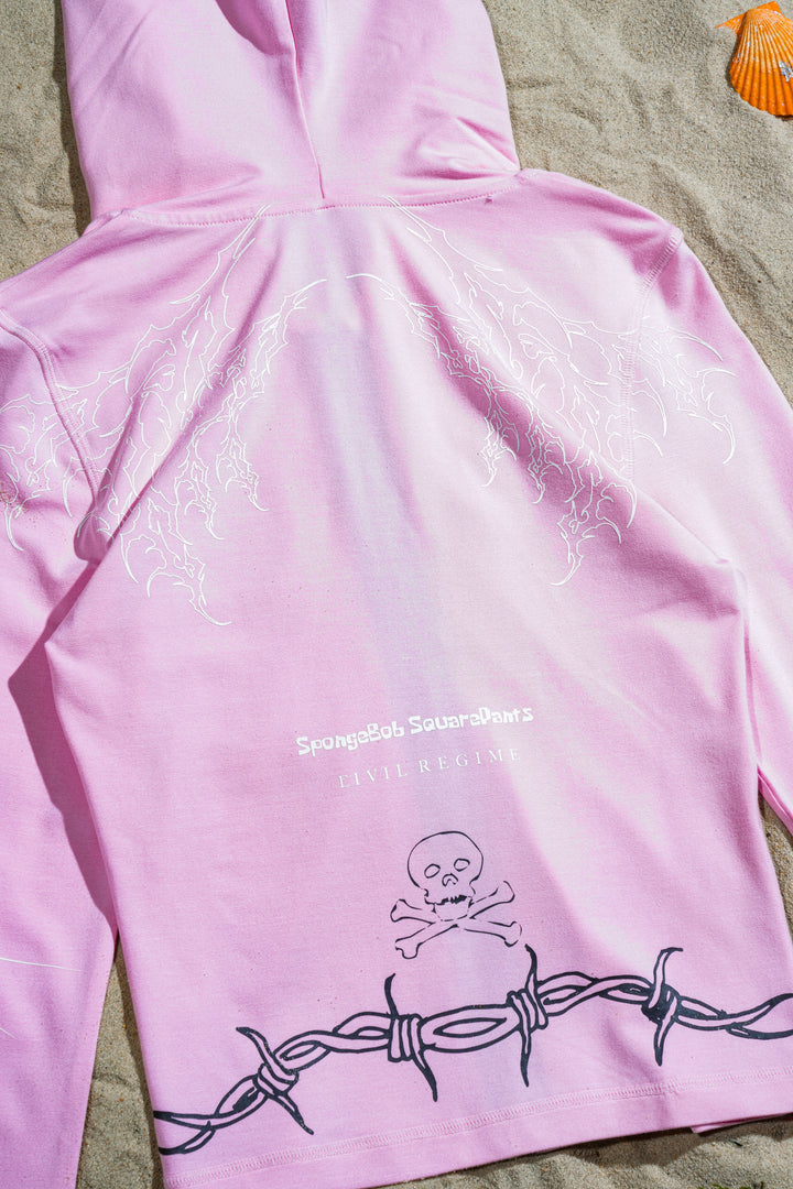 Anchor Love Pookie Zip Up Hoodie in Lux Pink