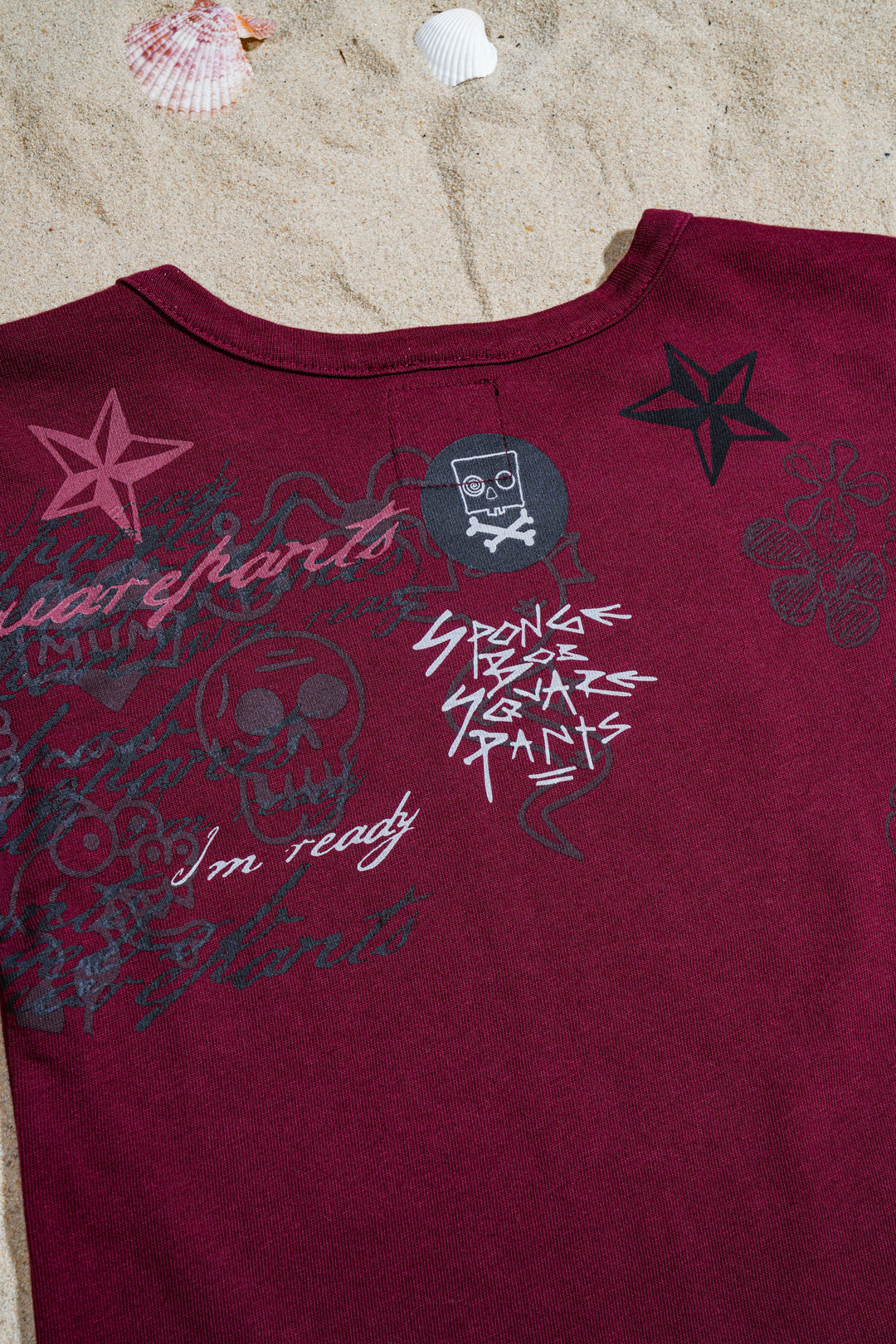 High Tide Baby Tee in Oxblood