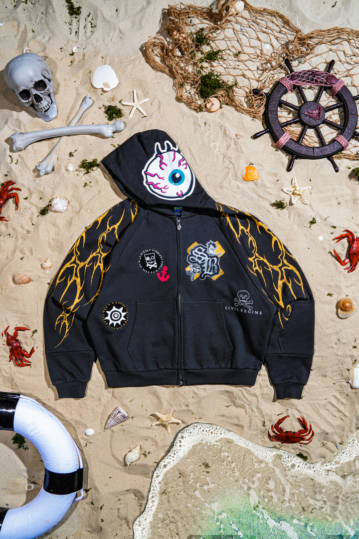 Sponge Of Doom Destroy Hoodie in Vintage Ashes