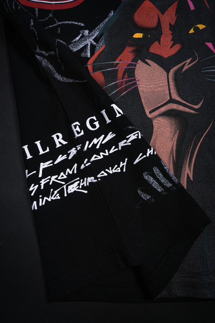 Sire Scar Boxy Tee in Black
