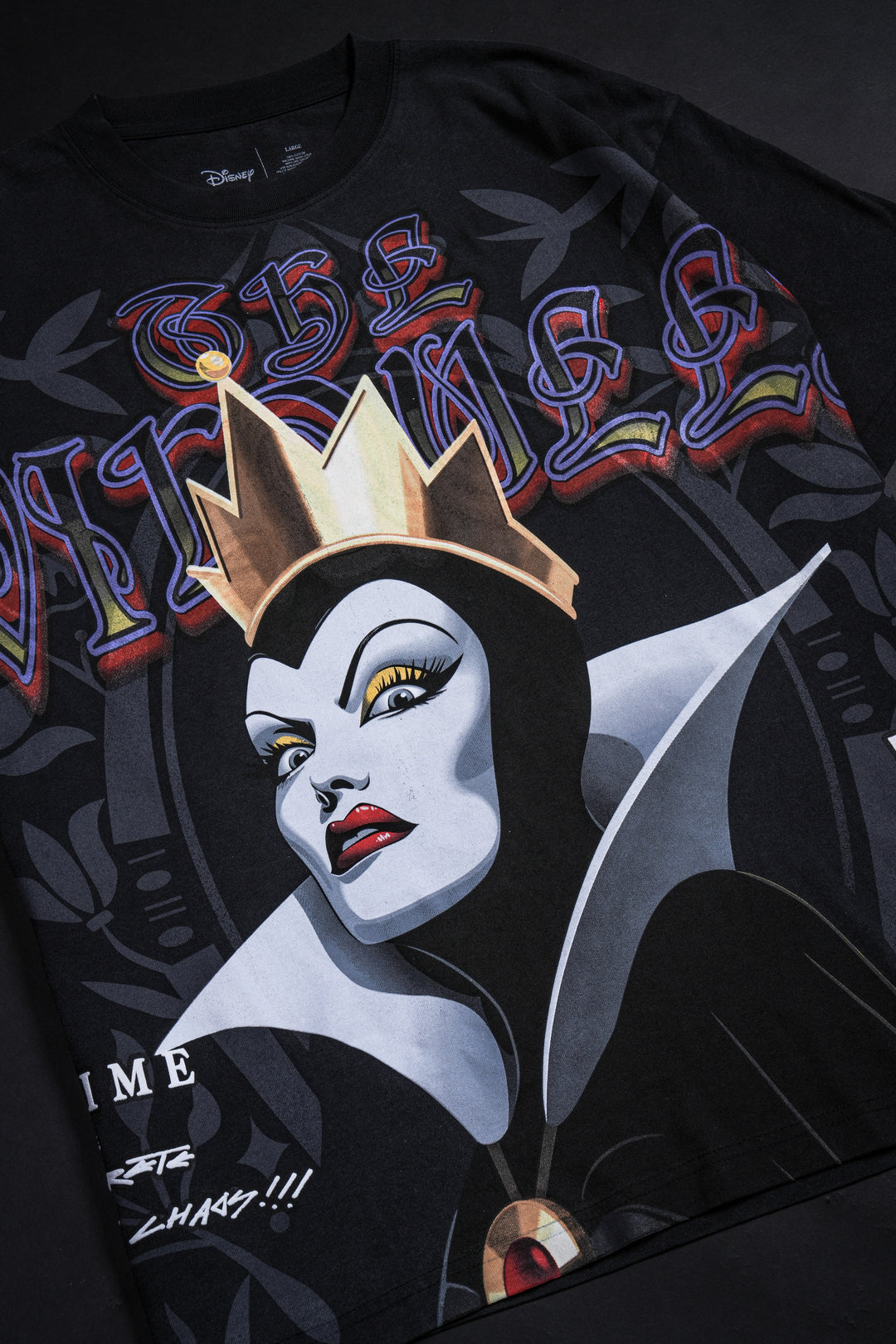 Wicked Queen Boxy Tee in Vintage Black