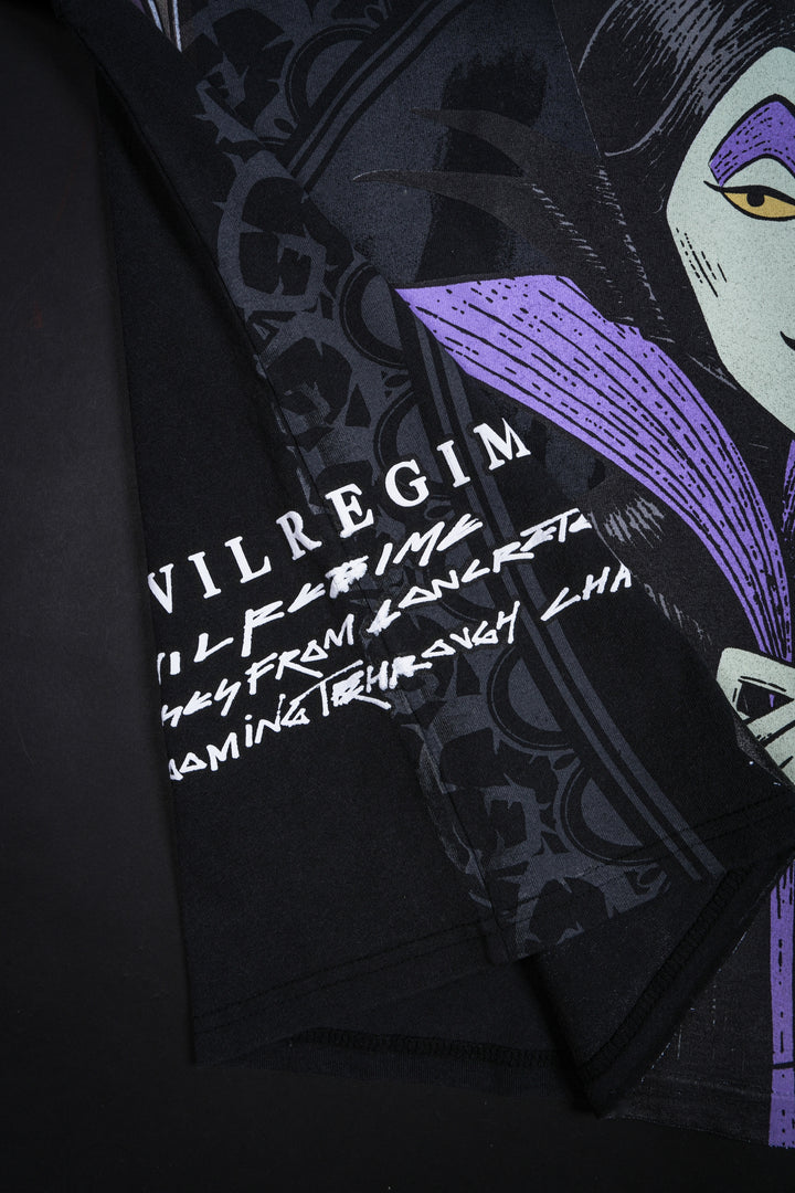 Mistress Of Evil Boxy Tee in Vintage Black
