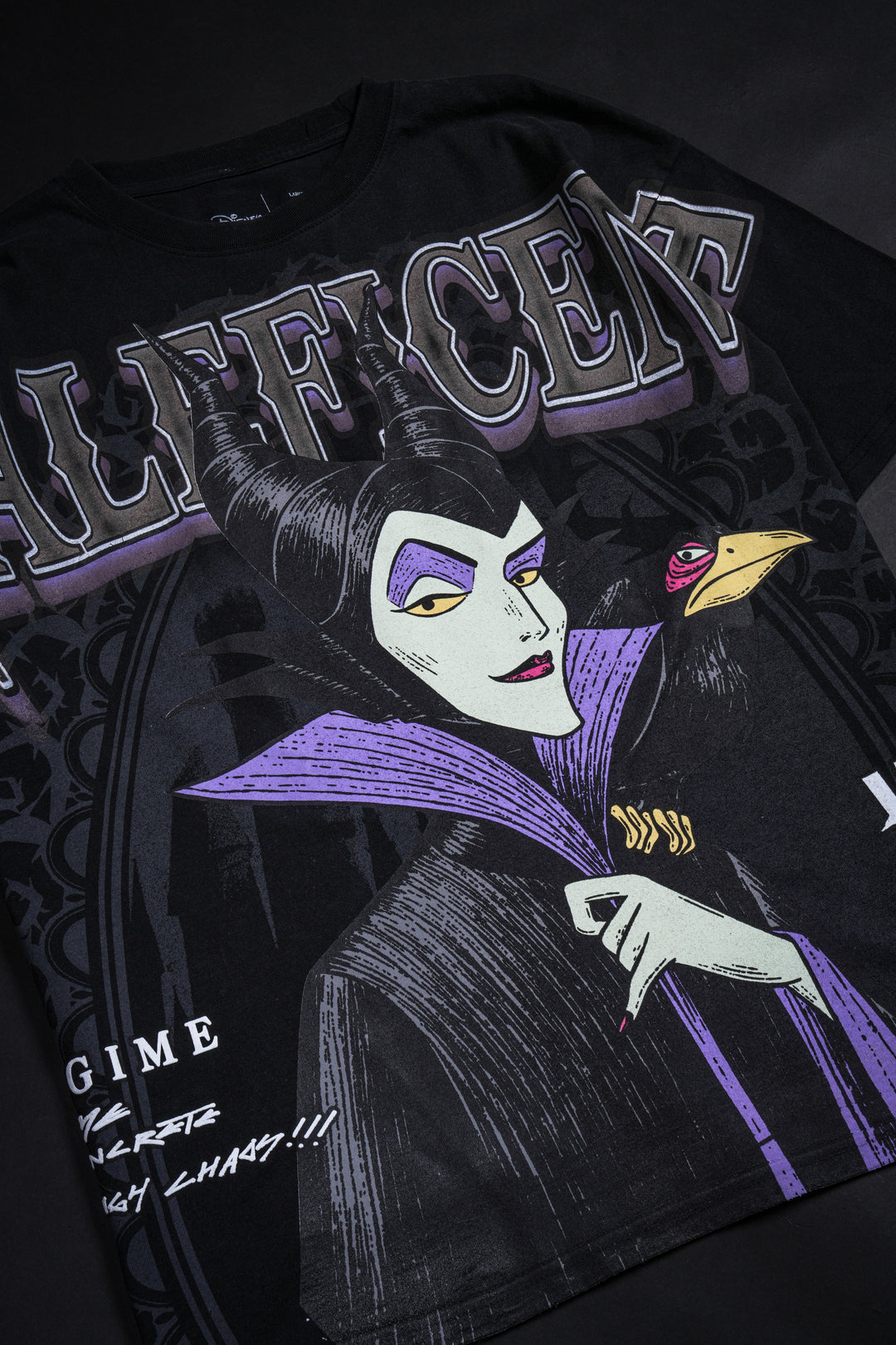 Mistress Of Evil Boxy Tee in Vintage Black