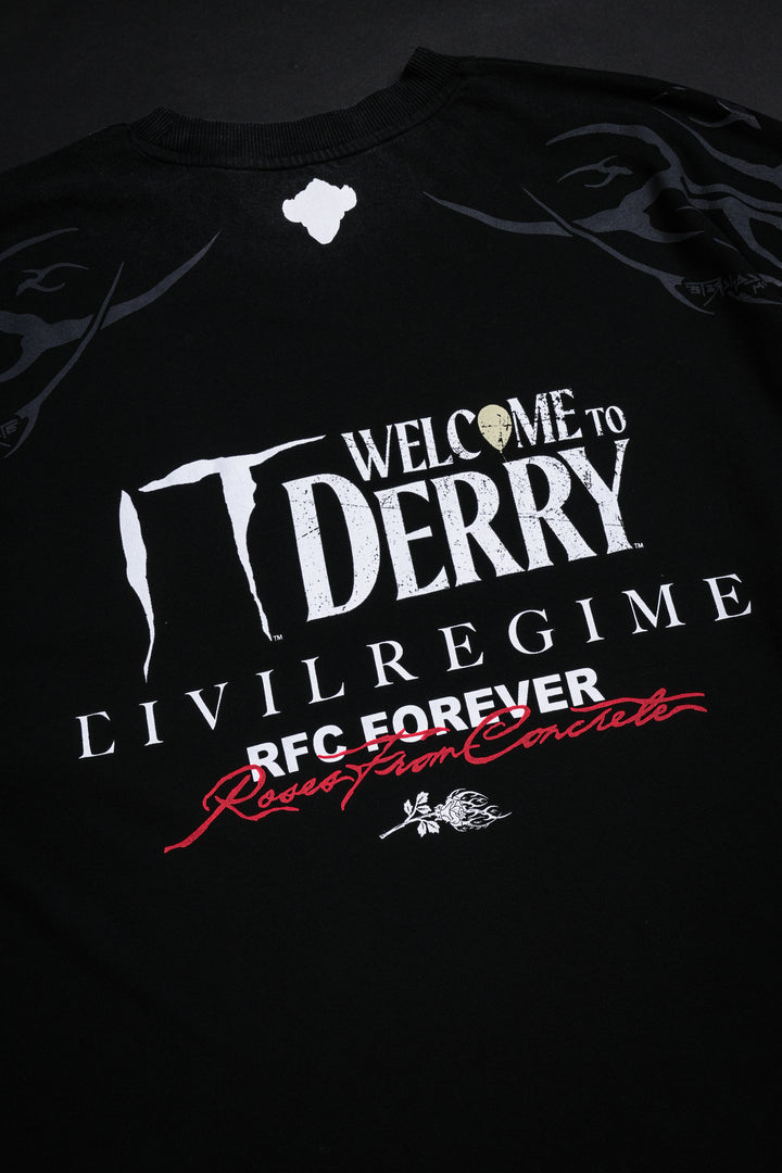 Pennywise Madness American Classic Oversized Tee in Vintage Black