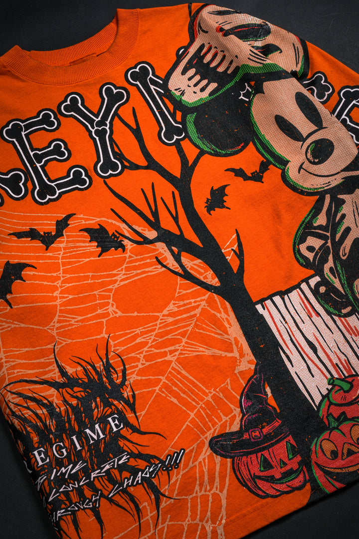 Cursed Bones "SBS" 199X Oversized Tee in Hallow Orange
