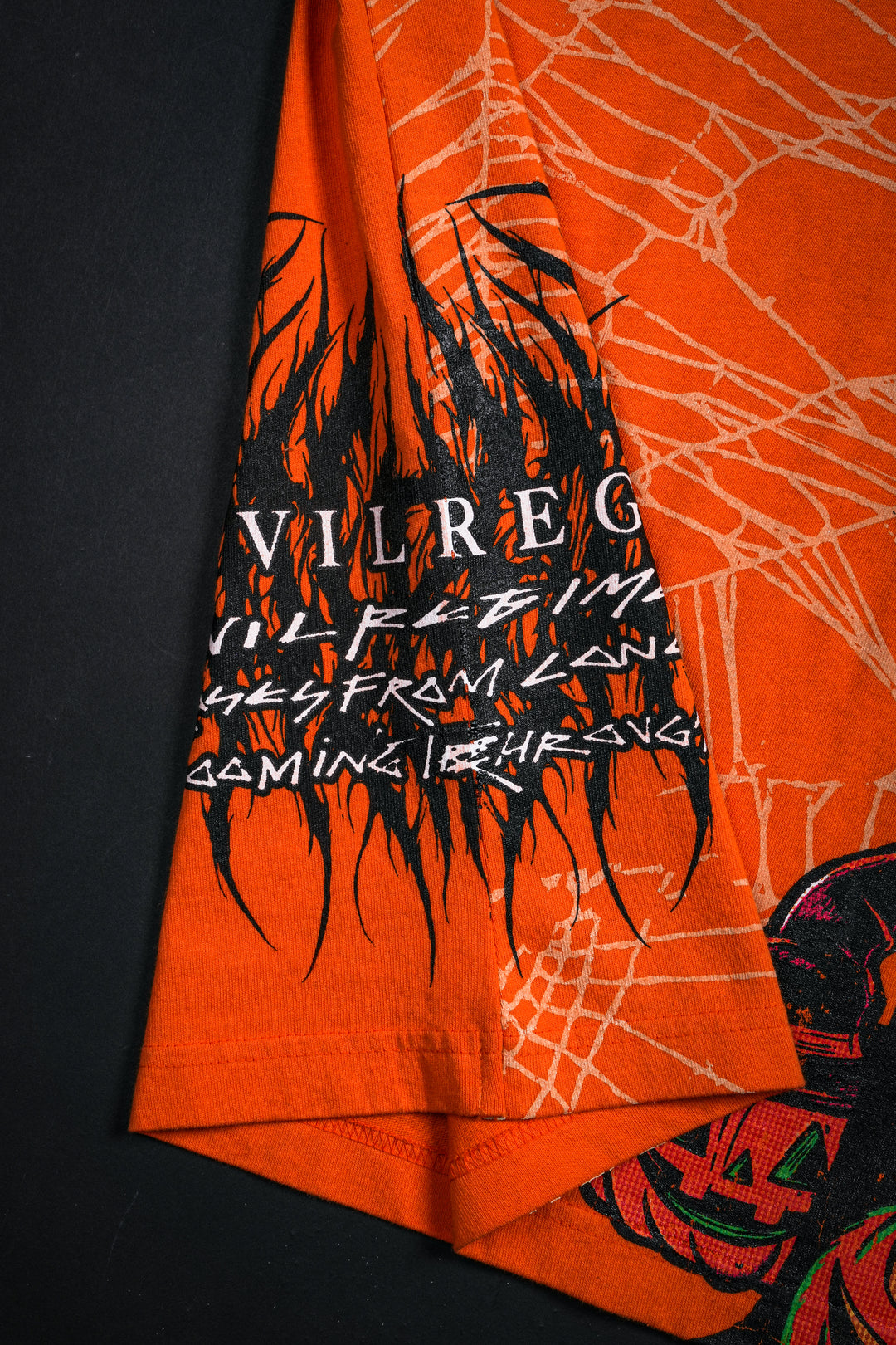 Cursed Bones "SBS" 199X Oversized Tee in Hallow Orange