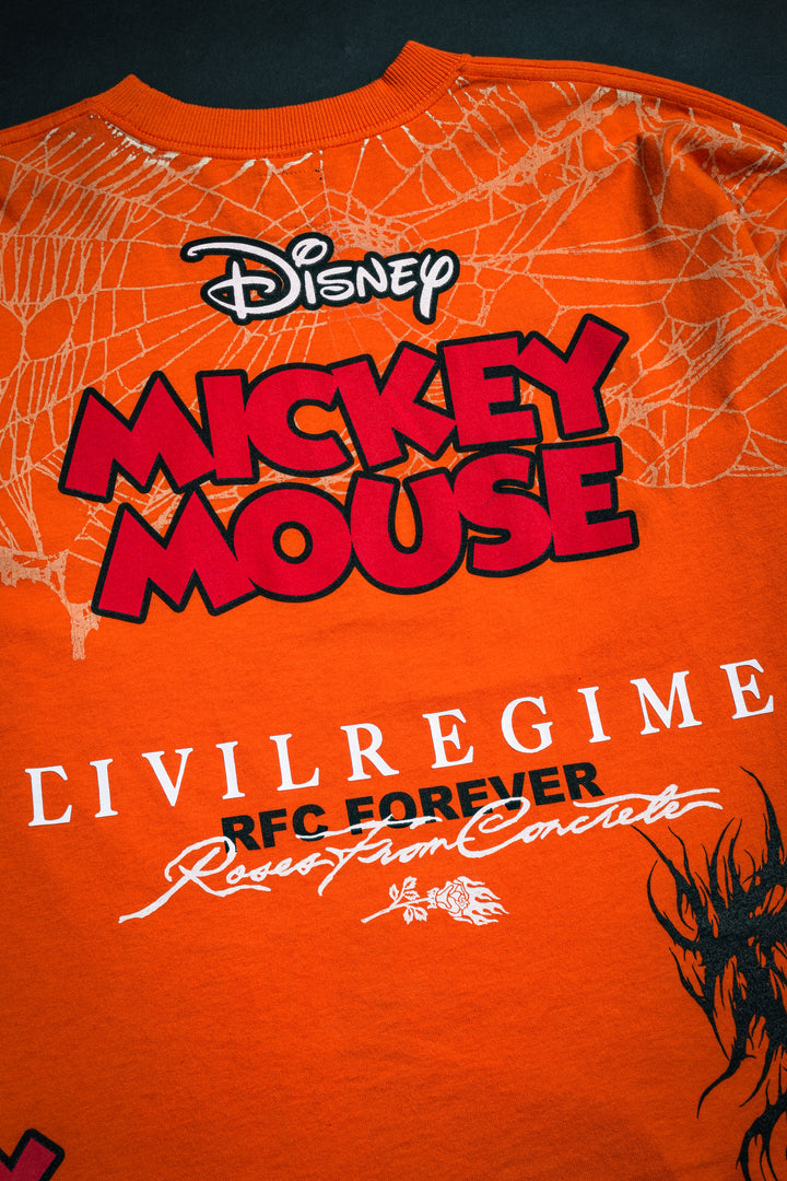 Cursed Bones "SBS" 199X Oversized Tee in Hallow Orange