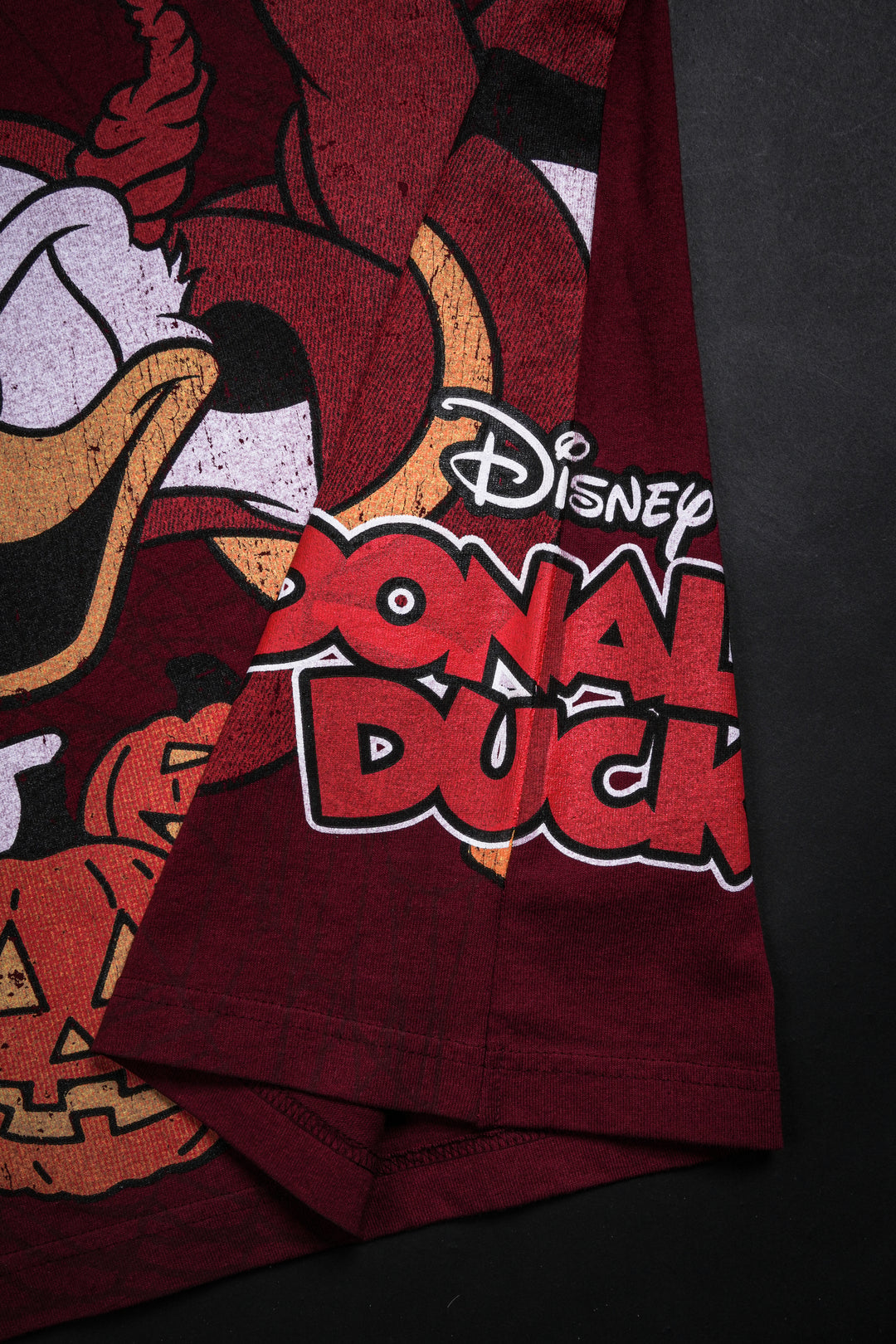 Donald Duck Chaos 199X Oversized Tee in Oxblood
