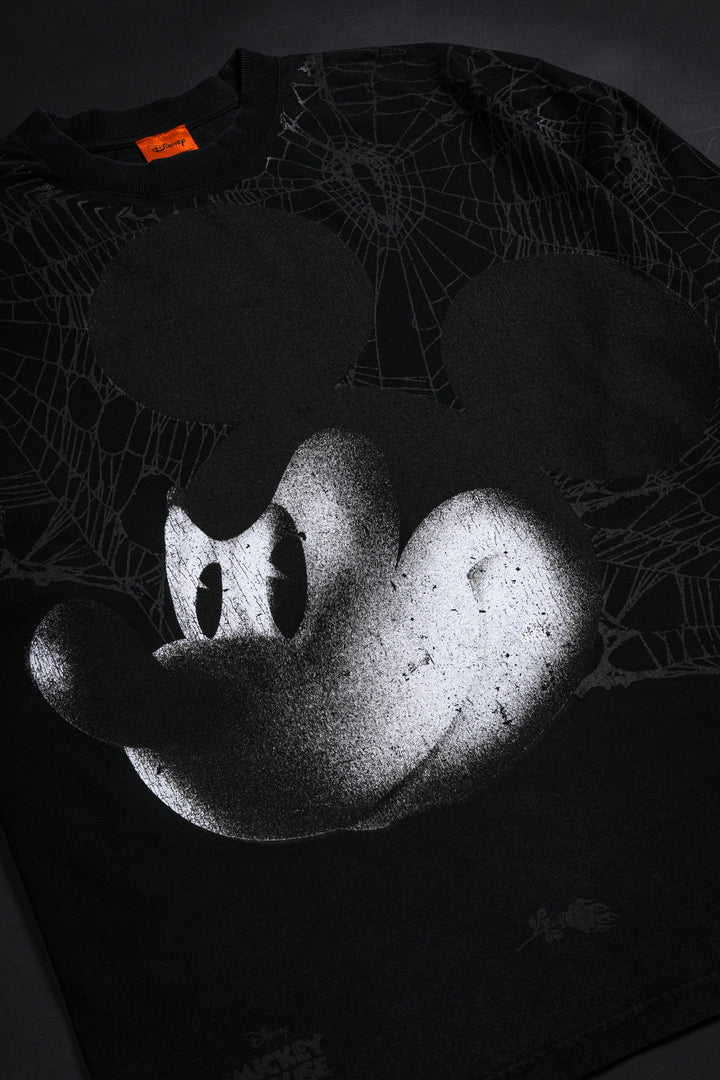 Mickey Glare 199X Oversized Tee in Vintage Black
