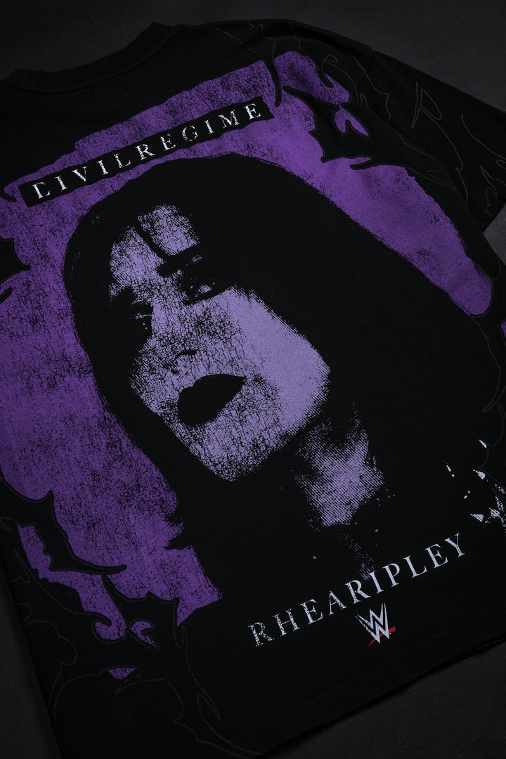 Rage Against Mami American Classic Oversized Tee in Vintage Black