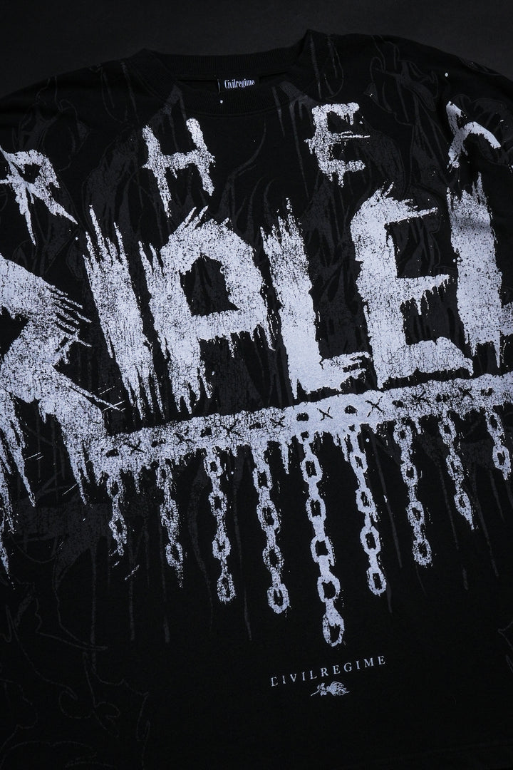 Rage Against Mami American Classic Oversized Tee in Vintage Black