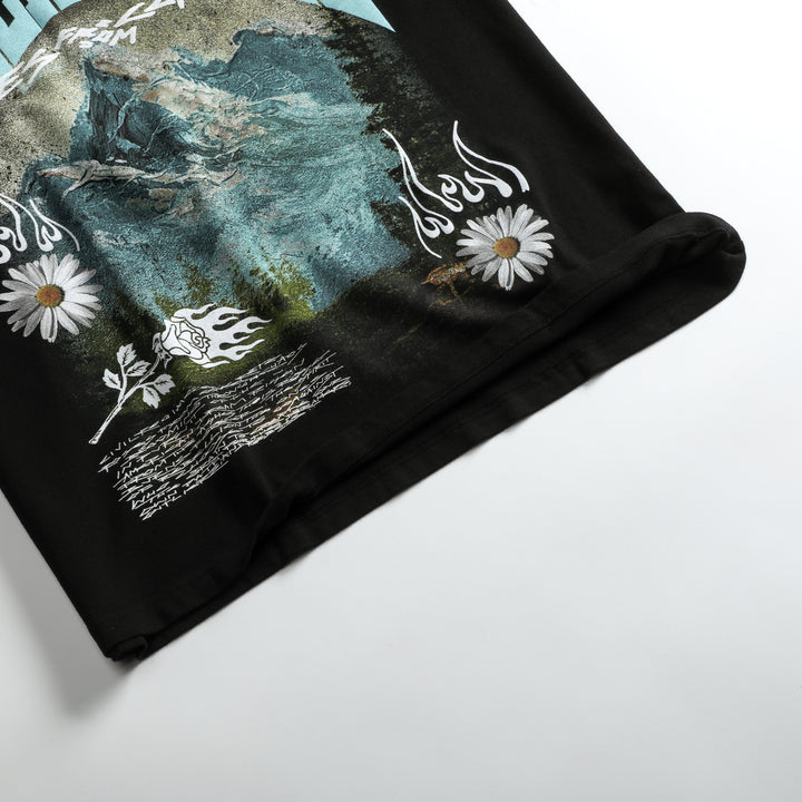 New Heights V2 American Classic Oversized Tee in Black