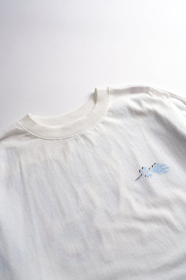 Concrete Blue 199X Oversized Tee in Butter