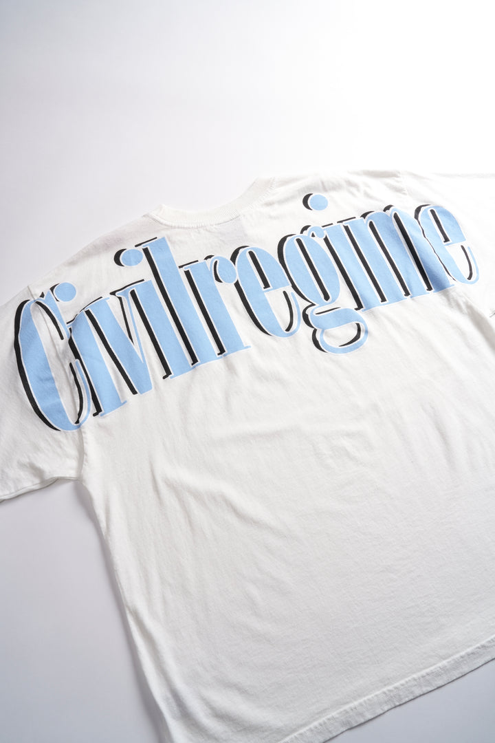 Concrete Blue 199X Oversized Tee in Butter