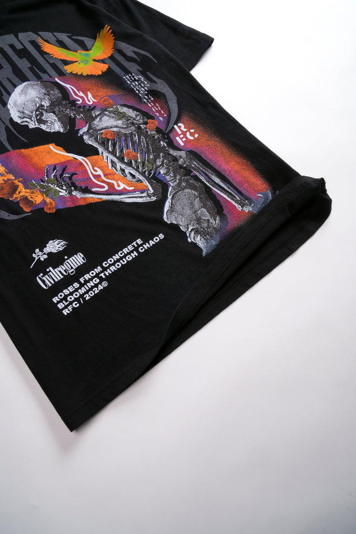 Ultra Bloom Reap American Classic Oversized Tee in Black