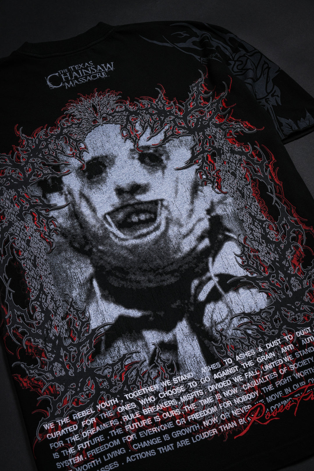 Face Modification American Classic Oversized Tee in Black