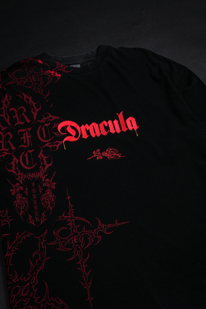Dracula American Classic Oversized Tee in Vintage Black