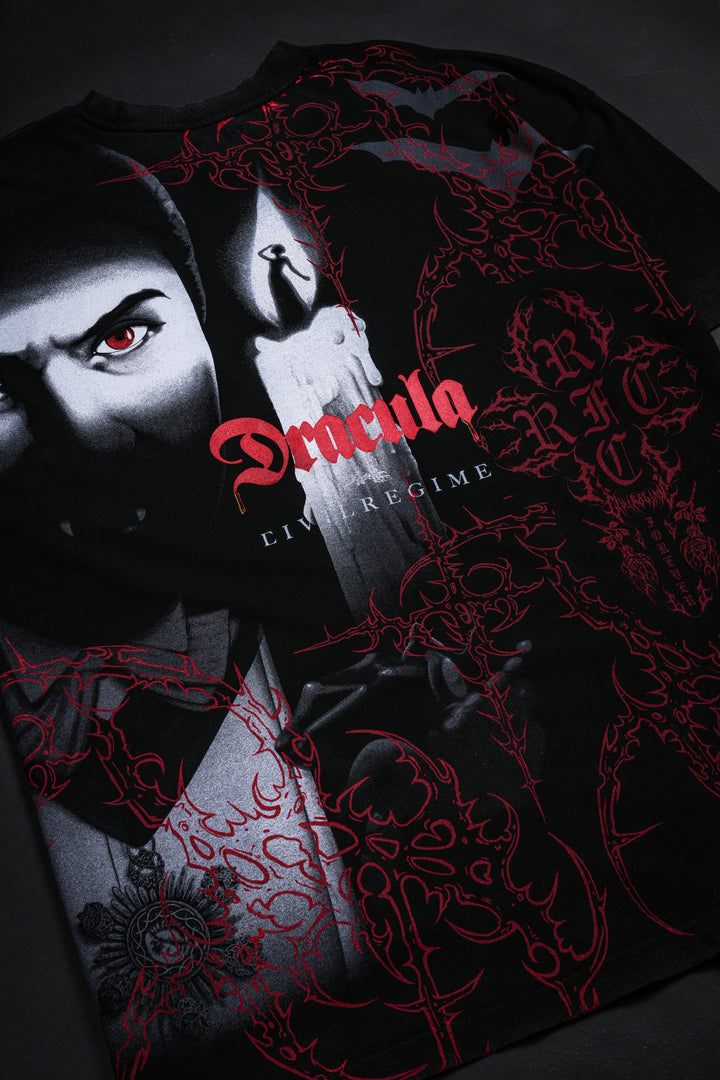 Dracula American Classic Oversized Tee in Vintage Black