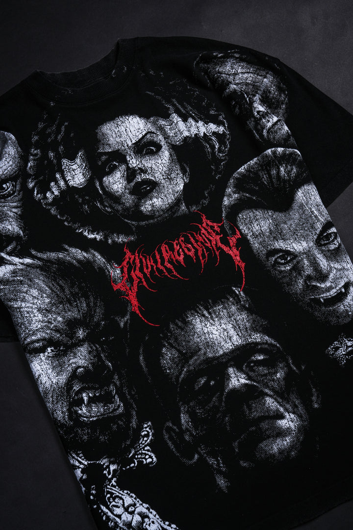Monsters Of The Universe American Classic Oversized Tee in Vintage Black