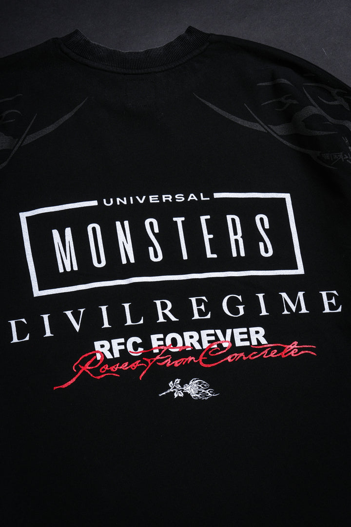 Monsters Of The Universe American Classic Oversized Tee in Vintage Black